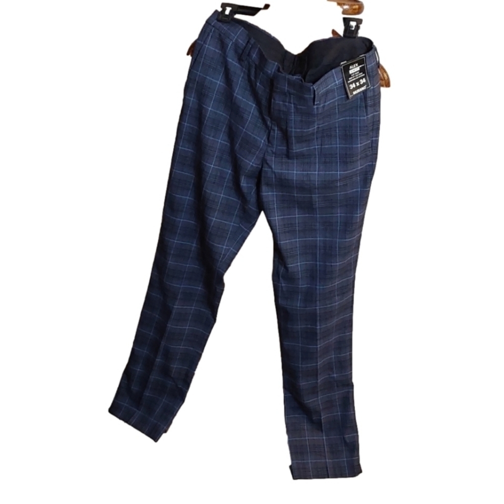 MURANO‎ ALEX MEN'S SLIMFIT NWT CHECK PANTS SIZE 34X34
